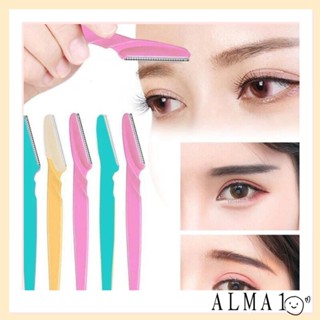 Alma 15 ชิ้น เครื่องโกนหนวด Dermaplaning, เครื่องมือความงาม ที่เรียบง่าย แบบพกพา ใบหน้า คิ้ว มีดโกน, ไม่เจ็บปวด สามสี เครื่องมือตัดแต่งคิ้ว ใบหน้า ผู้ชาย