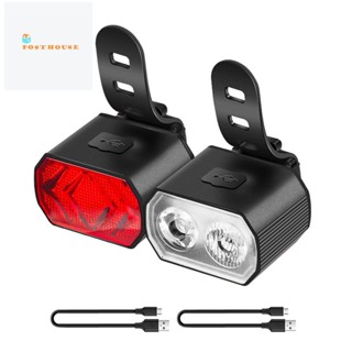 ไฟหน้าจักรยาน LED แบบชาร์จ USB 1 ชุด