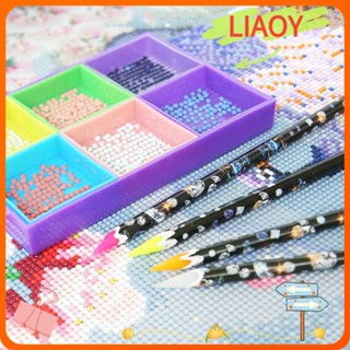 Liaoy ปากกาปักครอสสติตช์คริสตัล 5D สําหรับตกแต่งเล็บ DIY