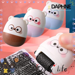 Daphne ลูกกลิ้งแสตมป์หมึกในตัว ขนาดเล็ก แบบพกพา กันขโมย เพื่อความเป็นส่วนตัว