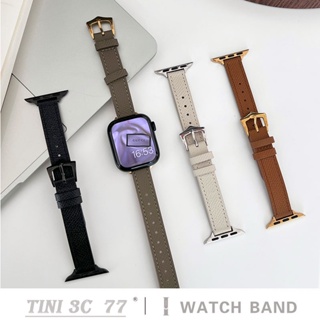 สายนาฬิกาข้อมือ สายหนัง สําหรับ iWatch Series 8 7 SE 6 5 4 3 S8 Ultra 49 38 40 มม. 41 มม. 44 มม. 45 มม.