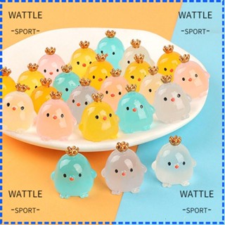 Wattle มงกุฎไก่เรืองแสง PVC สําหรับตกแต่งรถยนต์ 6 ชิ้น