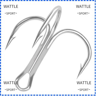 Wattle จิ๊กตะขอเหยื่อตกปลา ทนทาน 10 ชิ้น ต่อชุด