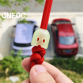 Cnedc จี้ลูกปัดเรซิ่น รูปผี เรืองแสงกลางคืน สีเขียว สําหรับทําเครื่องประดับ DIY