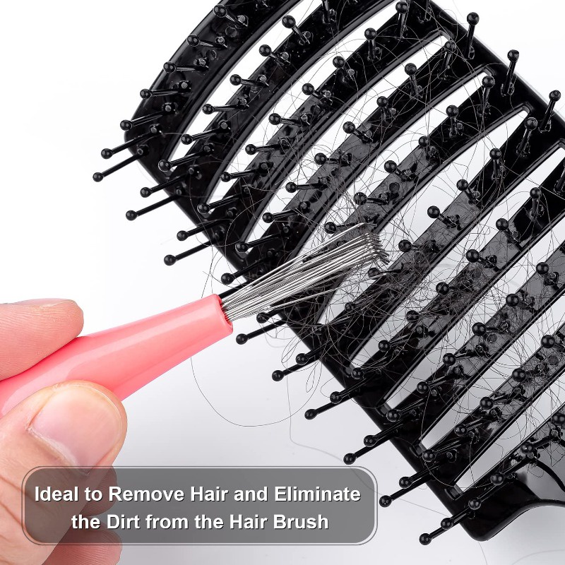 แปรงหวีผมพลาสติก ขนาดเล็ก แบบพกพา อุปกรณ์เสริม สําหรับกําจัดสิ่งสกปรก - รูปที่ 6