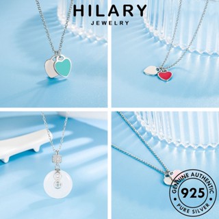 HILARY JEWELRY เกาหลี จี้ แท้ ผู้หญิง เรียบง่าย 925 เงิน ต้นฉบับ มอยส์ซาไนท์ไดมอนด์ เครื่องประดับ สร้อยคอ แฟชั่น เครื่องประดับ Silver M047