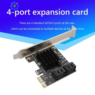 ใหม่ อะแดปเตอร์การ์ดขยาย SATA III เป็น PCIe PCI Express 3.0 X1 6Gbps 4 พอร์ต สําหรับ [Hidduck.th]