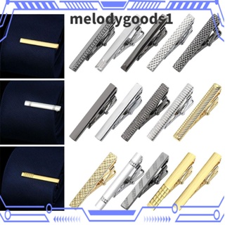 Melodygoods1 คลิปหนีบเนคไท โลหะ แฟชั่น สําหรับงานแต่งงาน 3 ชิ้น