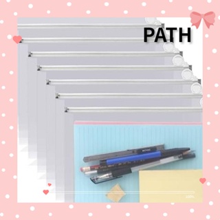 Path ซองพลาสติกใส ขนาด A5 หนา มีซิป สําหรับใส่เอกสาร 8 ชิ้น