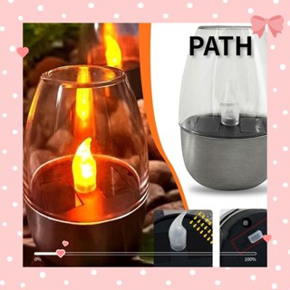Path โคมไฟเทียน LED พลังงานแสงอาทิตย์ กันน้ํา สําหรับตกแต่งสวน สนามหญ้า กลางแจ้ง
