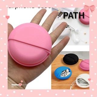 PATH กล่องเคสหูฟัง อเนกประสงค์ ทรงกลม หมุนได้ สําหรับเก็บสายข้อมูล