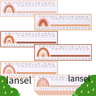 LANSEL ป้ายแท็กชื่อ สีรุ้ง สไตล์โบฮีเมียน ขนาด 12 นิ้ว x 4 นิ้ว สําหรับห้องเรียน