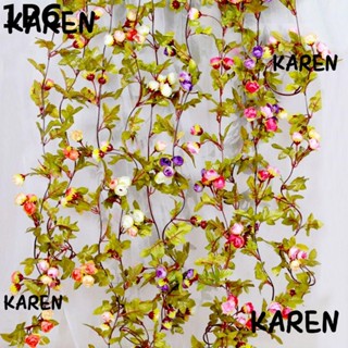 Karen ดอกไม้ประดิษฐ์ 7 ฟุต สําหรับตกแต่งสวน รั้ว งานแต่งงาน ตกแต่งบ้าน เถาไอวี่ปลอม