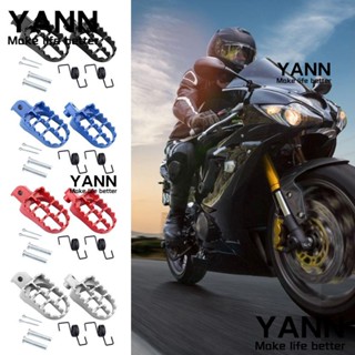 Yann1 ที่พักเท้าด้านหน้า ติดตั้งง่าย แข็งแรง สีดํา สีฟ้า สีแดง สําหรับ Yamaha PW50 PW80 TW200 Honda XR50R CRF50 CRF70