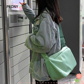 Peonypavilion กระเป๋าสะพายข้าง ผ้าแคนวาส ใส่หนังสือ อเนกประสงค์ สําหรับนักเรียน