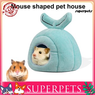 Superpets เตียงนอน กึ่งปิด กึ่งปิด กึ่งนิ่ม กันลื่น สร้างสรรค์ ซักได้ สําหรับสัตว์เลี้ยง หนูแฮมสเตอร์ กระต่าย หนูตะเภา