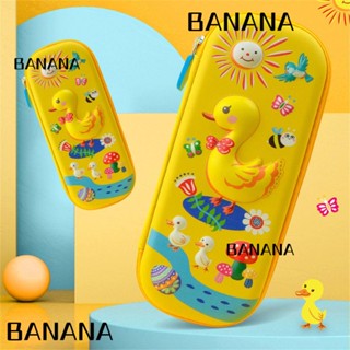 Banana1 กระเป๋าดินสอ EVA ลายเป็ด แมวน่ารัก สีชมพู 3D ของขวัญ สําหรับเด็กผู้ชาย ผู้หญิง