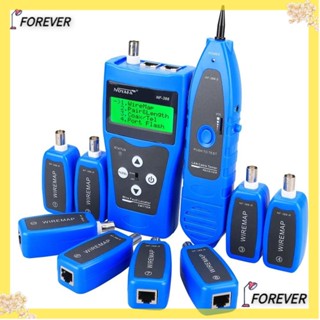 Forever เครื่องทดสอบสายเคเบิลเครือข่าย พลาสติก สีฟ้า แบบพกพา พร้อมแจ็ค 8 ชิ้น RJ45 RJ11