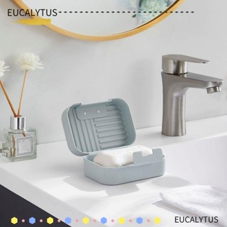 Eutus กล่องใส่สบู่พลาสติก กันน้ํา สีชมพู ฟ้า เขียว สําหรับห้องน้ํา เดินทาง 3 ชิ้น 3 แพ็ค