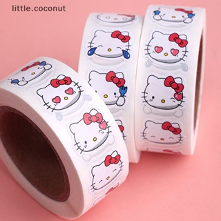 [little.coconut] สติกเกอร์เทปกาว ลายการ์ตูนเฮลโลคิตตี้น่ารัก สําหรับติดตกแต่งสมุด 500 ชิ้น