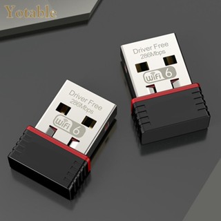 [Yotable.th] อะแดปเตอร์ USB 2.4GHz ไร้สาย USB WiFi ความเร็วสูง สําหรับคอมพิวเตอร์ตั้งโต๊ะ