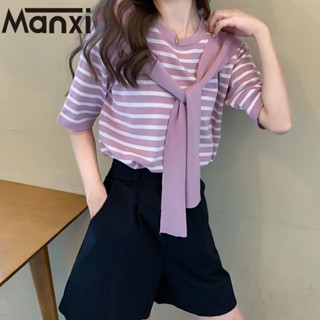 Manxi เสื้อเชิ้ตผู้หญิง เสื้อแฟชั่นผู้หญิง สะดวกสบาย  มีความรู้สึกของการออกแบบ A99J2MS