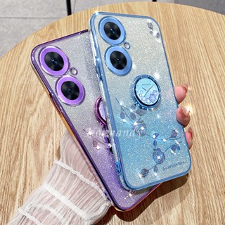 ใหม่ เคสโทรศัพท์มือถือ ไล่โทนสี ลายดอกกุหลาบ พร้อมแหวนขาตั้ง สําหรับ VIVO Y27 Y78 Y77 Y76 Y36 Y35 Y22 Y22S Y16 Y02T Y02A Y02 V27 V27E V25 Pro V25E V23 V23E 4G 5G