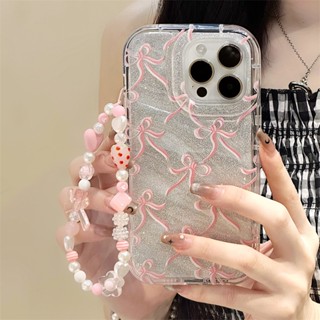 [พร้อมส่ง] เคสป้องกันโทรศัพท์มือถือ ลายกระดาษกากเพชร มีสายคล้อง สําหรับ Apple iPhone 15 14 13 12 11 PROMAX XS XR XSMAX SE2020 6 7 8PLUS MINI