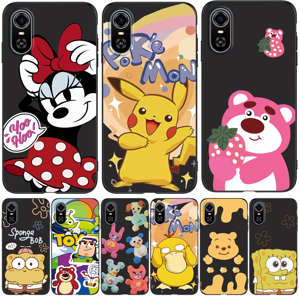 เคสโทรศัพท์มือถือ ซิลิโคนนิ่ม Tpu ลายการ์ตูนน่ารัก สีดํา สําหรับ ZTE Blade A31 PLUS