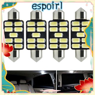 Espo หลอดไฟอ่านหนังสือ LED COB 5630 9SMD 39 มม. สีขาว สําหรับติดตกแต่งภายในรถยนต์ 4 ชิ้น