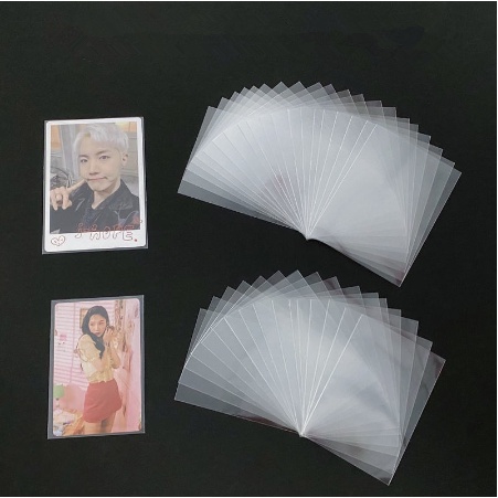 50 ชิ้น / แพ็ค ใส CPP การ์ด ปลอกด้านใน ใส ฟิล์มซีล ป้องกัน สําหรับเกาหลี ไอดอล รูปภาพ KPOP มินิ โฟโต้การ์ด ของราคาถูก CX