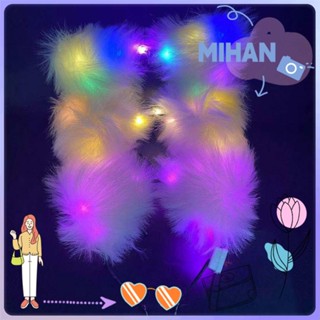 Mh ที่คาดผมหูแมว พร้อมไฟ LED สําหรับแต่งคอสเพลย์ ปาร์ตี้