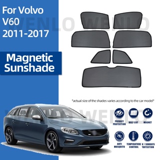 ม่านบังแดด ตาข่ายแม่เหล็ก ติดหน้าต่างรถยนต์ ติดตั้งง่าย สําหรับ Volvo V60 2011-2017