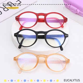 Eutus แว่นตาสายตายาว ป้องกันรังสียูวี ป้องกันแสงสีฟ้า สไตล์วินเทจ คลาสสิก พับได้