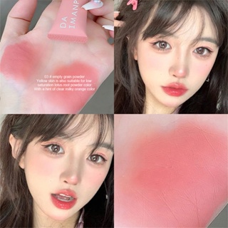 【COD】 Daimanpu 3 Colors/set Matte Liquid Blush Cream Peach Pink Red Natural Glitter Highlighting Contouring Stick Waterproof Cheek Rouge Pigment Face Makeup