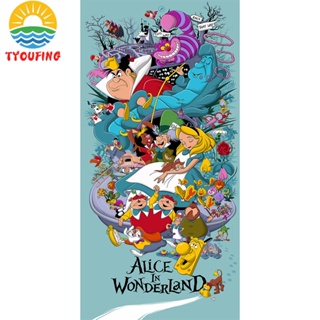 [Tyoufs.Th] ชุดปักครอสสติตช์ ผ้าฝ้าย 11CT พิมพ์ลาย Alice in Wonderland