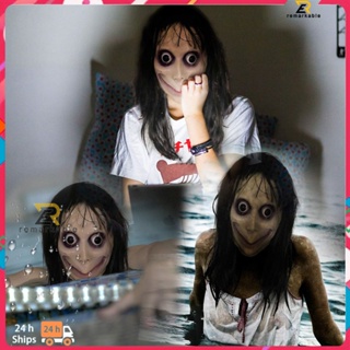 พร้อมส่ง หน้ากากฮาโลวีน Momo Challenge Meme Horrible Scary Headhistan Halloween Dance Role Playing Props amazing_th