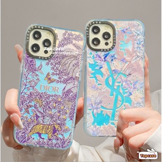 เคสโทรศัพท์มือถือแบบนิ่ม ใส ลายเลเซอร์ IMD สองด้าน สําหรับ IPhone14 13 12 11 Pro Max 8 7 6 6s Plus X Xr Xs Max SE 2020