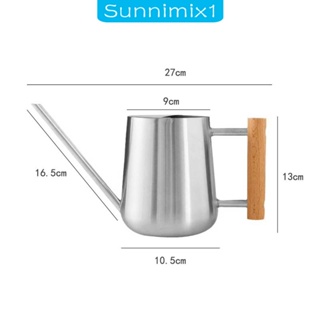 [Sunnimix1] บัวรดน้ําต้นไม้ ด้ามจับไม้ น้ําหนักเบา 900 มล.