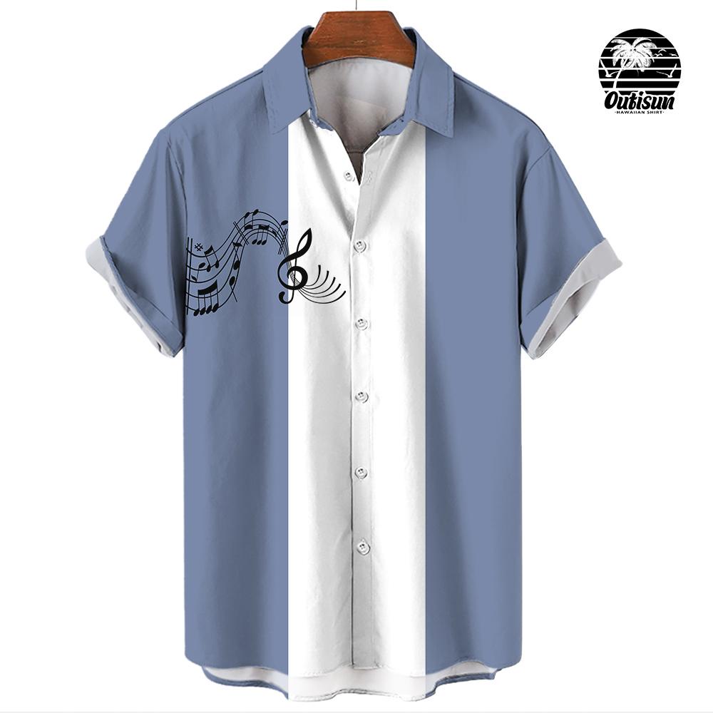 เสื้อยืดแขนสั้น คอปก พิมพ์ลายทาง เหมาะกับเดินชายหาด แฟชั่นฤดูร้อน สไตล์ฮาวาย สําหรับผู้ชาย