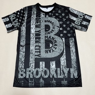 เสื้อยืดลาย Brook New York City สีดำ