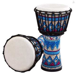 เครื่องดนตรีกลองแอฟริกัน Djembe 8 นิ้ว แบบพกพา สีสันสดใส