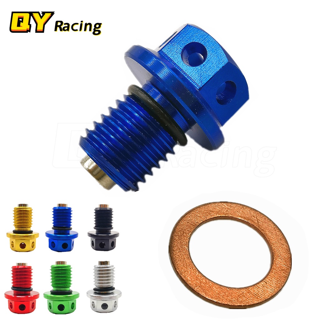 M12xP1.5 แม่เหล็กท่อระบายน้ําน้ํามันปลั๊ก Bolt สกรูสําหรับ Yamaha YZF-R3 YZF-R25 MT-03 MT-25 YZ250 Y