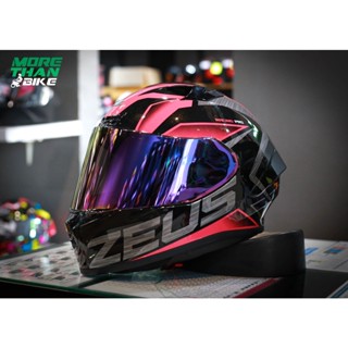 หมวกกันน็อค Zeus ZS-826 Sonic Metallic Black/Peach