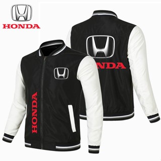 เสื้อแจ็กเก็ตเบสบอล กันลม พิมพ์ลายโลโก้ Honda Accord เข้าได้กับทุกชุด ใส่ขับขี่กลางแจ้ง สไตล์สปอร์ต