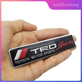 สติกเกอร์โลโก้ TRD อลูมิเนียม ลายตราสัญลักษณ์ Motorsport สําหรับตกแต่งรถยนต์ Toyota CROWN