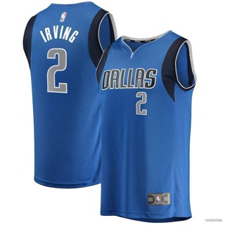 เสื้อกีฬาบาสเก็ตบอล HQ7 22-23 NBA Jersey Dallas Mavericks Irving No.2 พลัสไซซ์ สําหรับผู้ชาย และผู้หญิง QH7