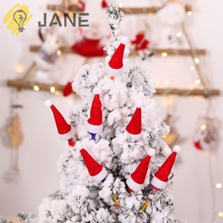 Jane หมวกซานตาคลอส อมยิ้ม สีแดง สําหรับตกแต่งเทศกาลคริสต์มาส 25 ชิ้น