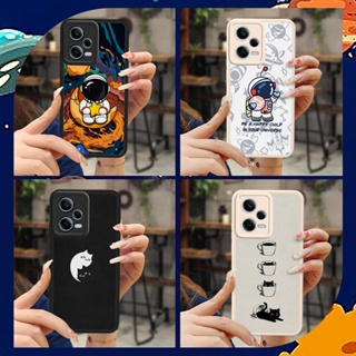 Waterproof texture Phone Case For Redmi Note12 Pro 5G soft shell funny Cartoon Anti-knock Phone lens protection simple