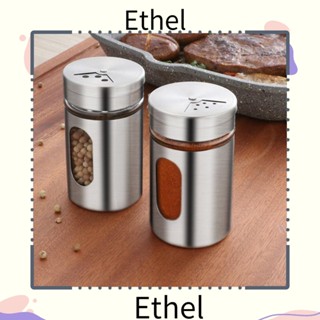 Ethel1 กล่องเก็บเครื่องเทศ เกลือ พริกไทย น้ําตาล ไม้จิ้มฟัน อุปกรณ์เสริมห้องครัว